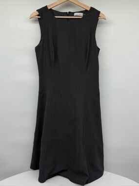 ❤️ Calvin Klein 6 Dark Gray Sleeveless Midi Dress Career Business Work Wear (B2)
